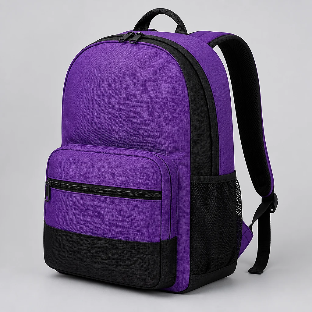 Purple and black KWA backpack