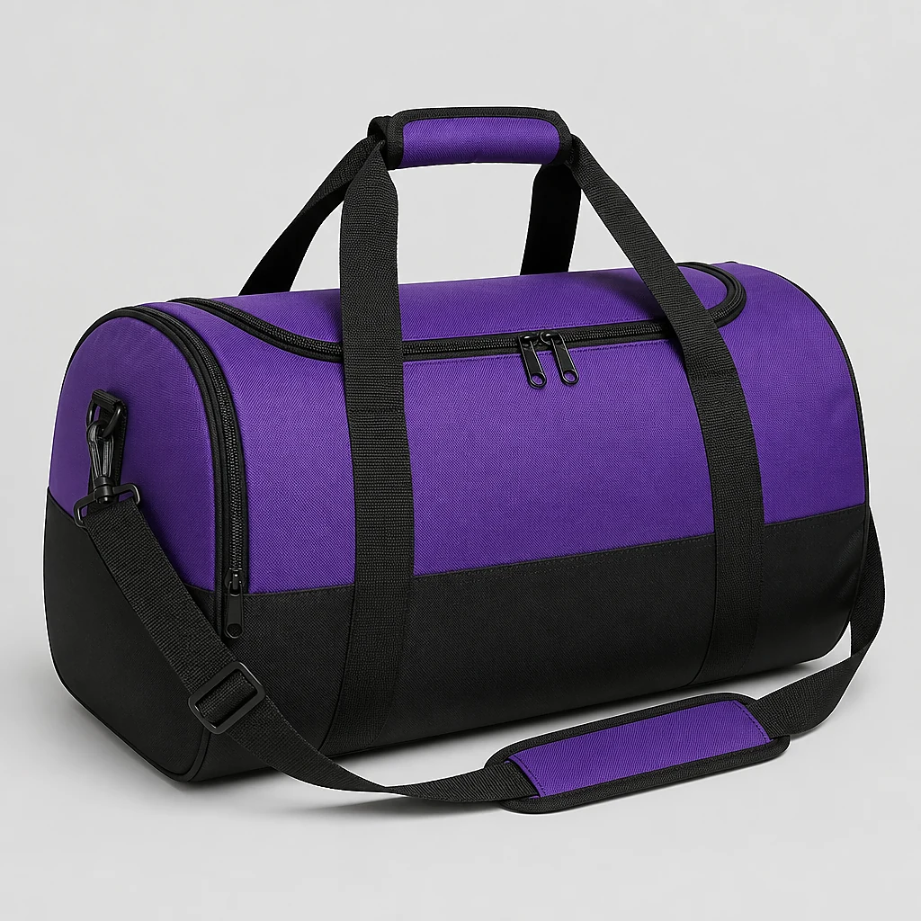 Purple and black KWA barrel holdall bag