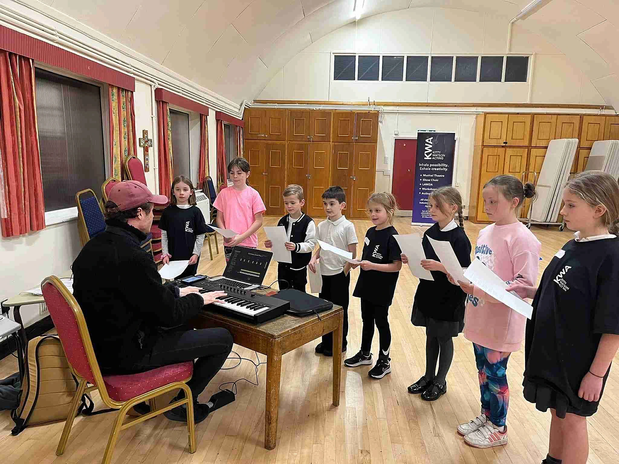 Group singing class practising harmony and performance technique