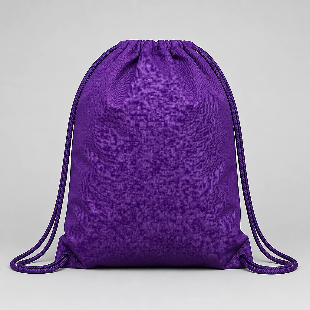 Purple KWA drawstring gym sack