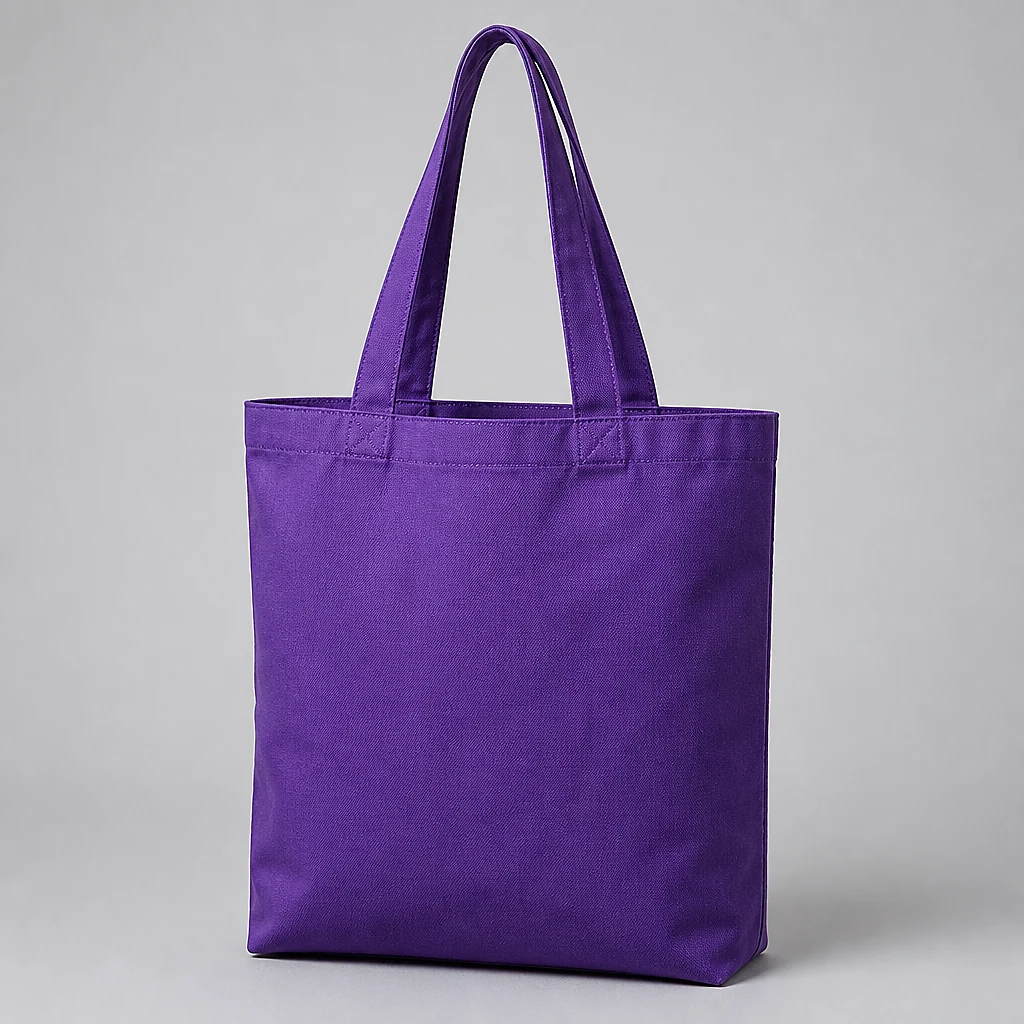 Purple KWA cotton tote bag
